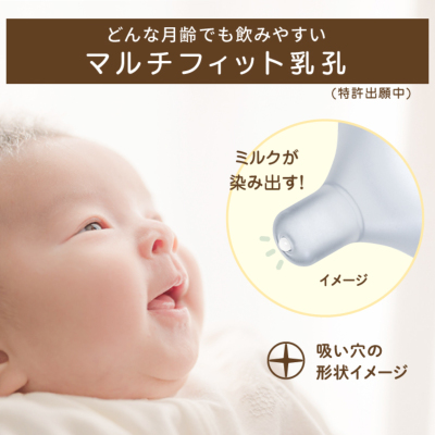 チュチュ マルチフィット 広口タイプ プラスチック製哺乳びん 240mL